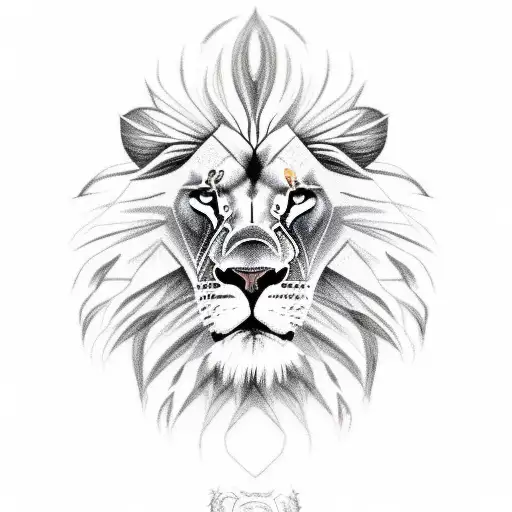 A Sketch Of A Lion Wit