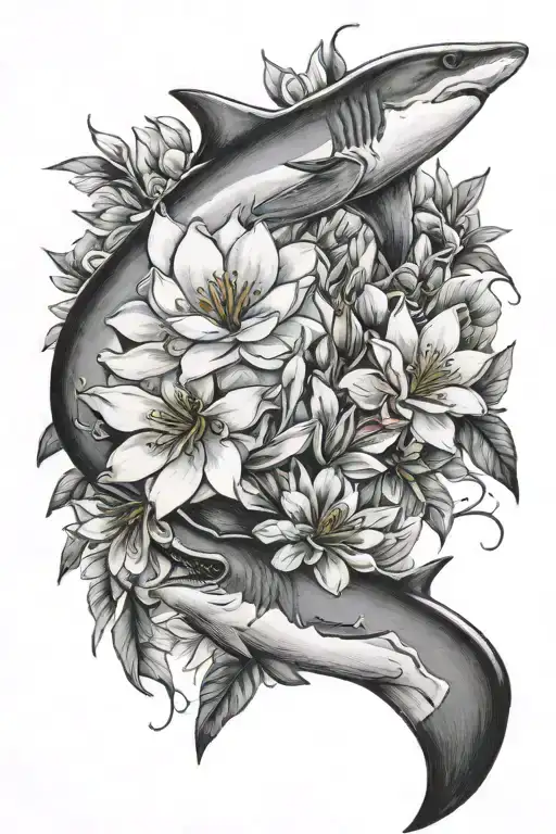 Magnolia Sunflower Cherry Blossom Shark