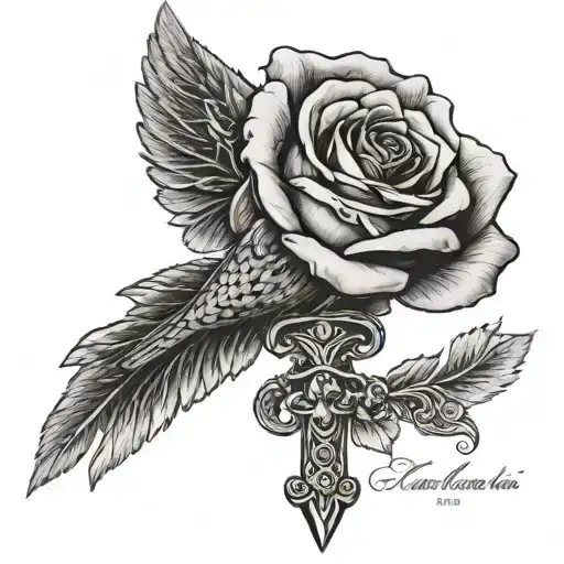 Sword Rose Canary Flying