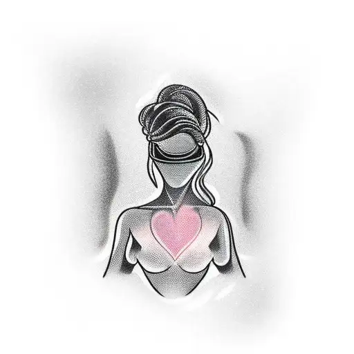 Elegant Female Silhouette Surrounded By Welding Sparks