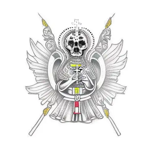 Mexican Cultural Tattoo With Catholicism