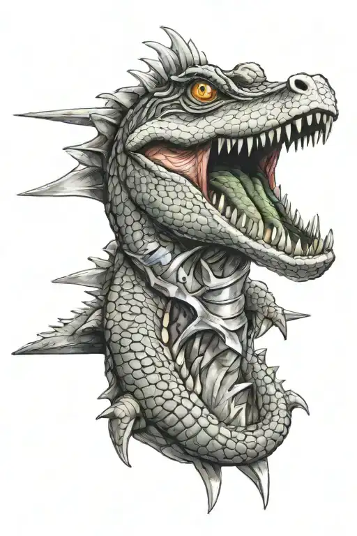 Gator Wrapped Around A Dagger