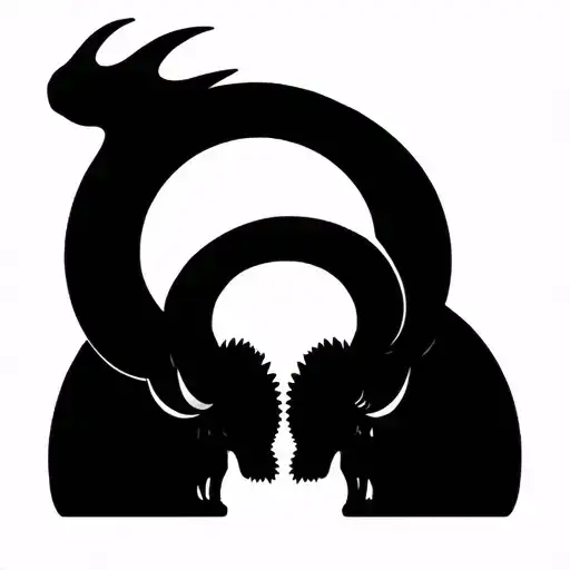 Dinosaur Embryo Circle Pair