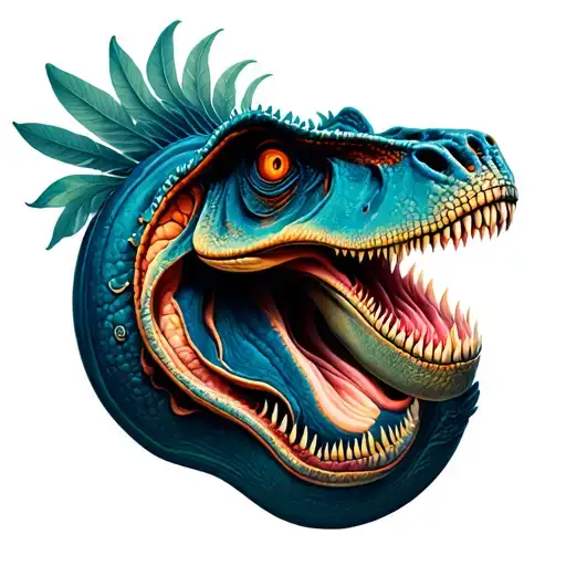 Dinosaur Embryo Circle Pair