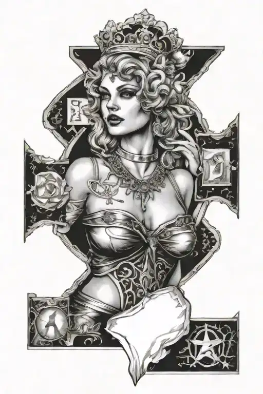 Tarot Card Justice Sexy Woman