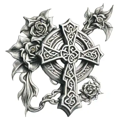 Celtic Cross Of Family Love That Symbolizes My Wife And Two Daughters
