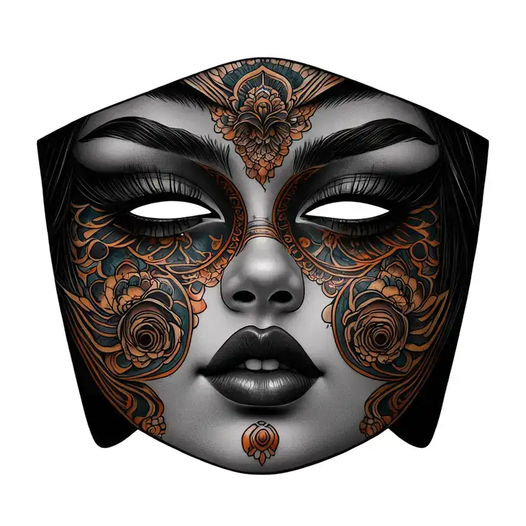 Hannaya Mask Mid Woman Face