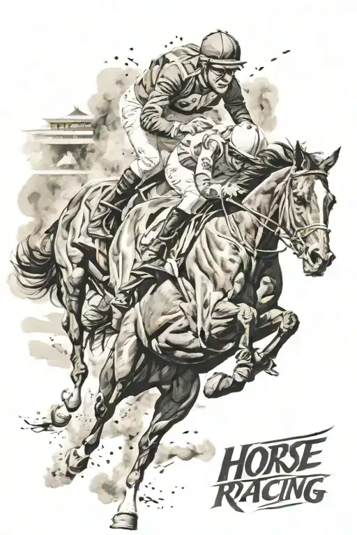 Horse Racing Each Other