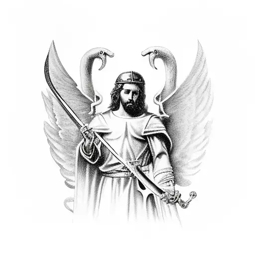 Saint Micheal With Sword