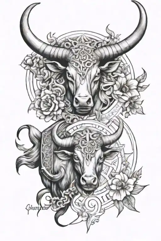Zodiac Sign Taurus And Virgo Symbol