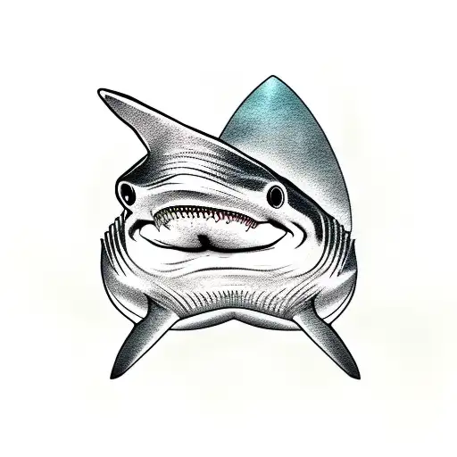 A Shark With A Guitar Neck As Its Dorsal Fin