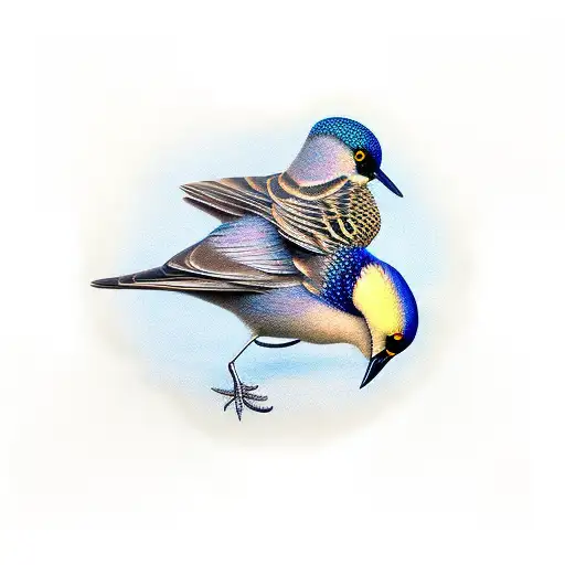 European Starling In Circle