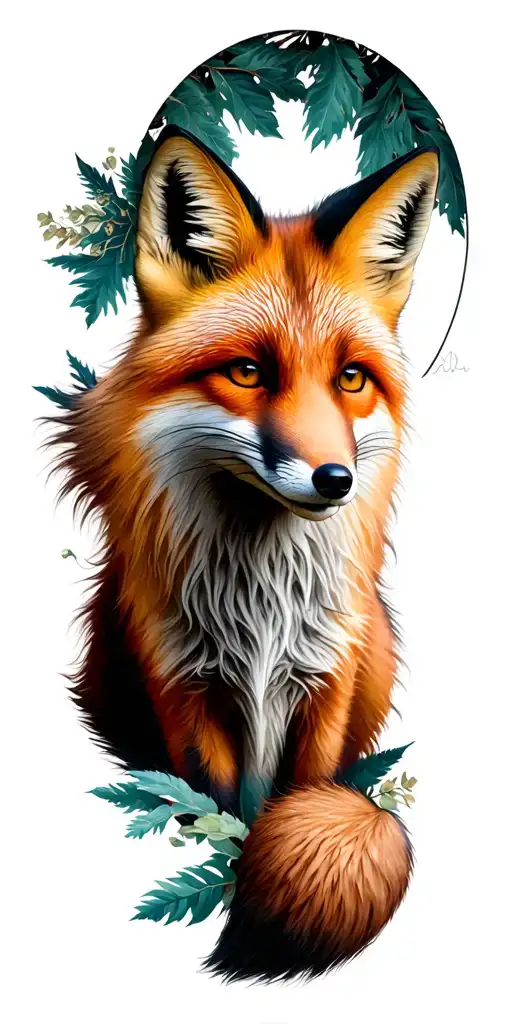 Fox In A Boarder Adorned