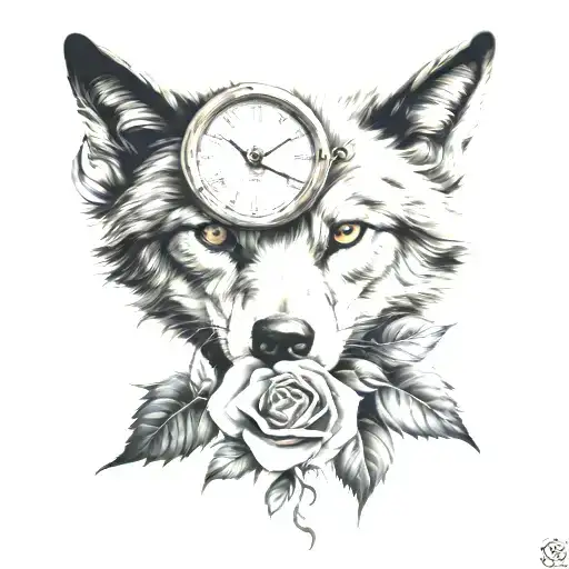 Loup Horloge Rose