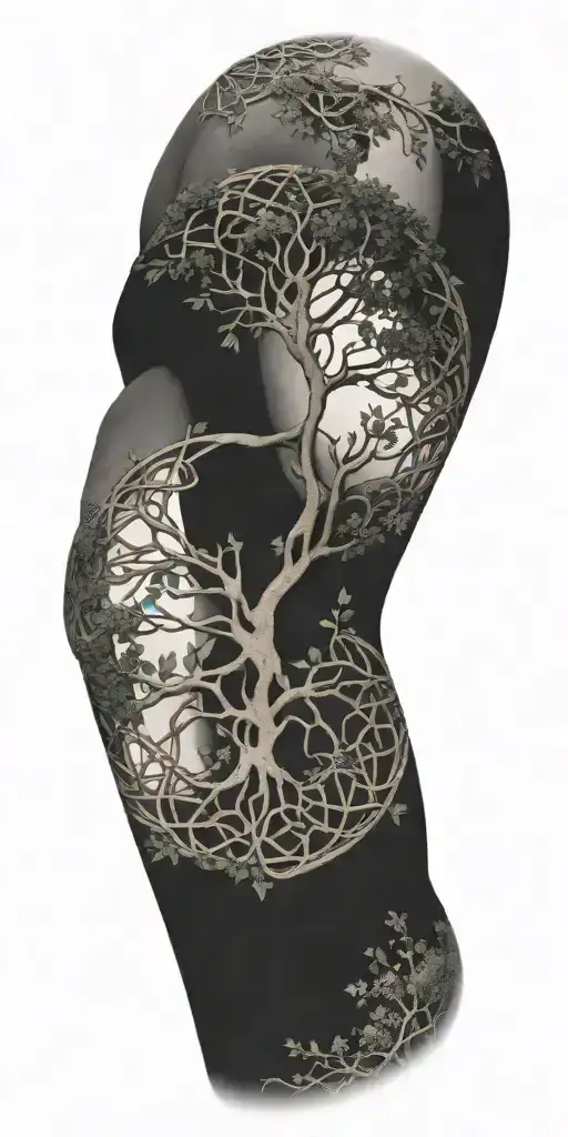 Celtic Knot With Trees Background Looking