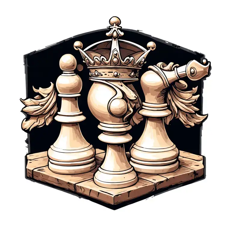 Queen Pawn With A King's Pawn On The Ground