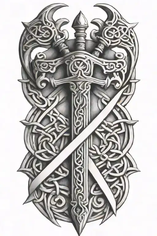 Celtic Knot With Sword