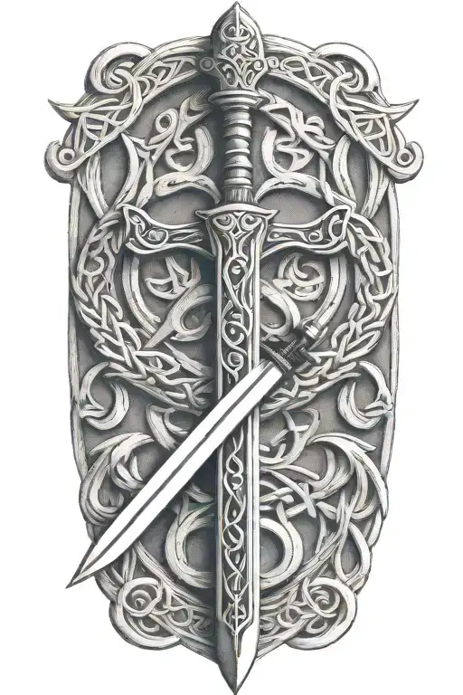 Celtic Knot With Sword
