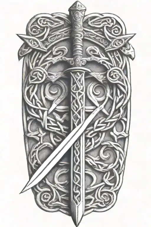 Celtic Knot With Sword