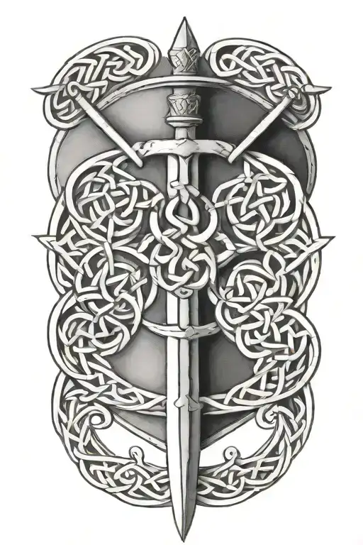Celtic Knot With Single Sword