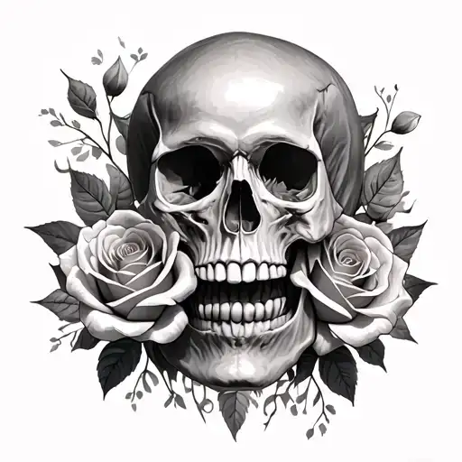 Roses And Skull