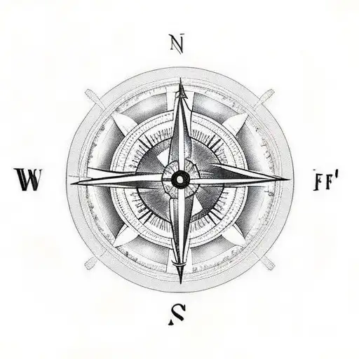 A Film Camera Shooting A Compass Surrounded By Birds In Flight