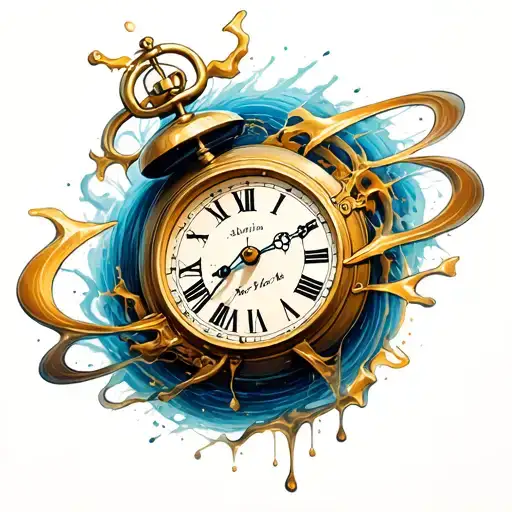 Time Vortex And A Clock Melting