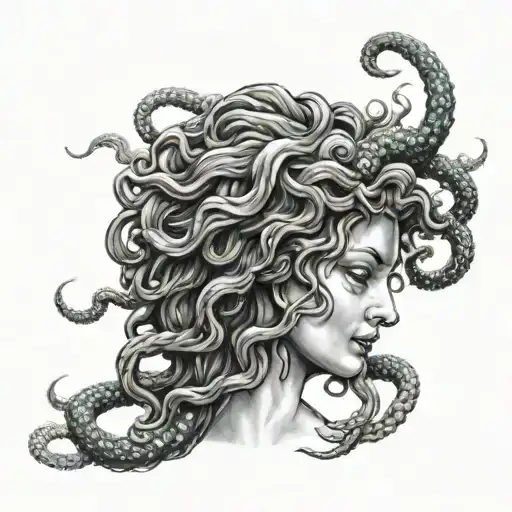Medusa Head Tattoo Holding