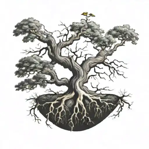 Tree Roots Reaching Deep