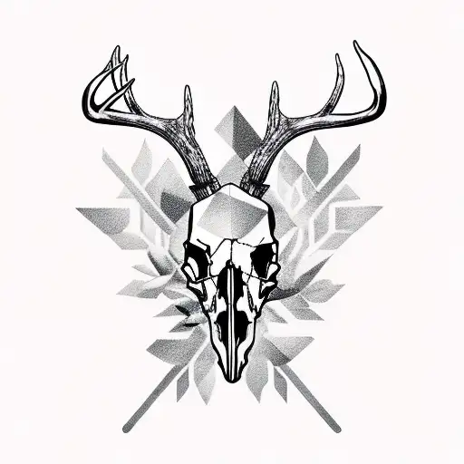 Deer Skull With Arrows