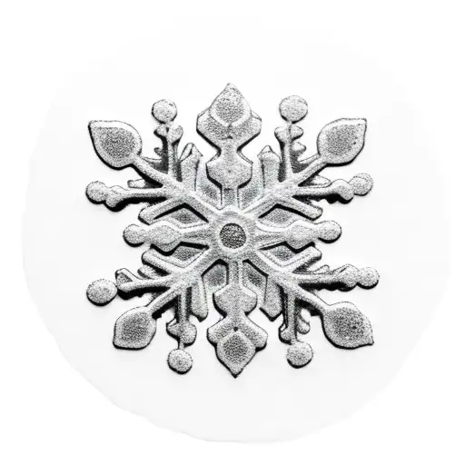 Dog Footprint With Snowflake