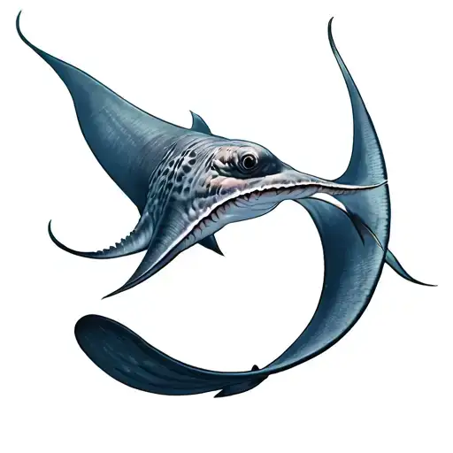 Stingray Swimming Underwater