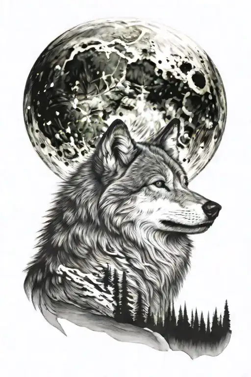 Wolf Howling At The Moon