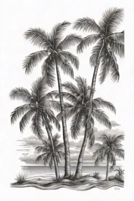 Palm Trees Beach Flag