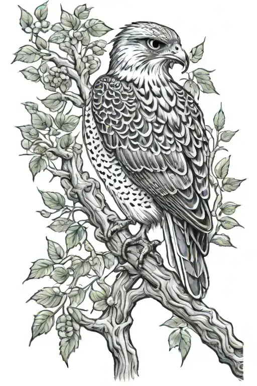 Falcon Celtic Tree Of Life