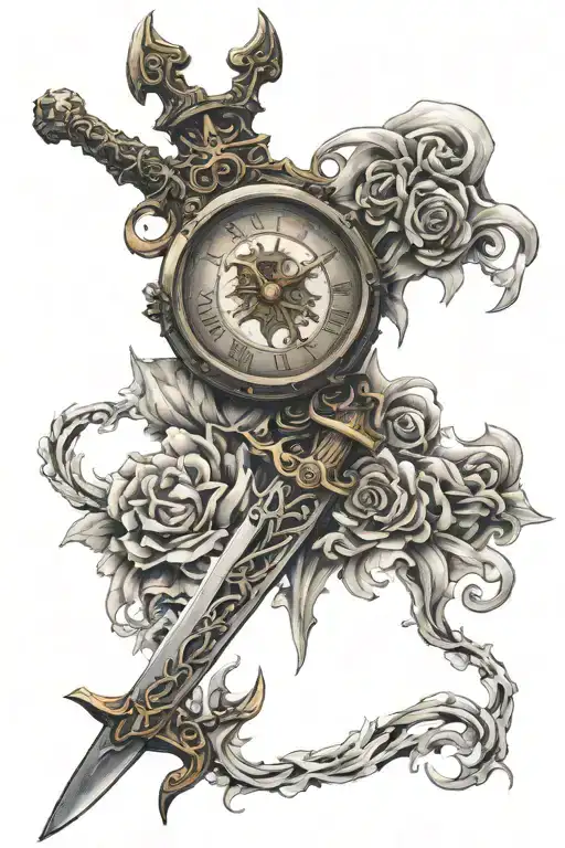 Sword With Clock