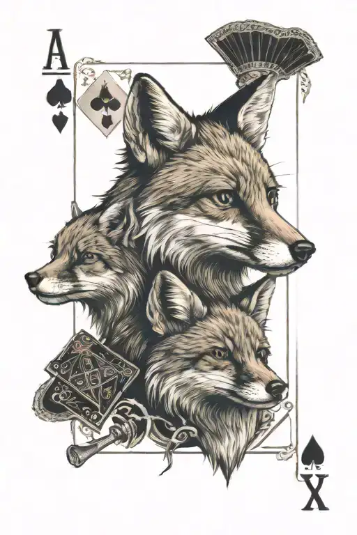 Card Where The Fox Plays The Cards Jack And Ace