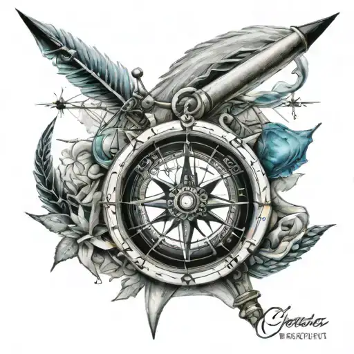 Mariners Cross With Compass Rose