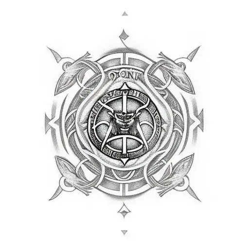 Odin With Vegvisir And Crown