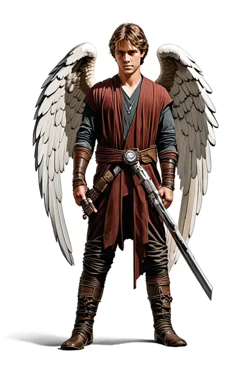 Anakin Skywalker As The Fallen Angel Wings