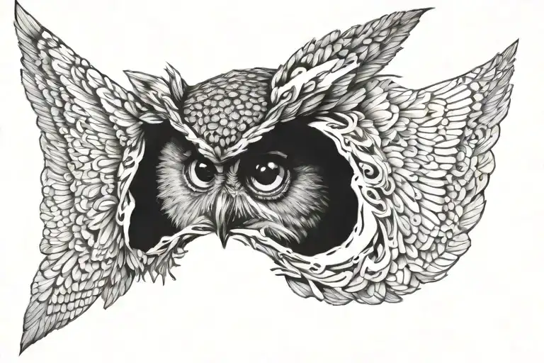 Owl And Eye Inside
