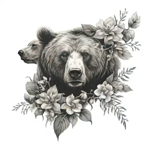Bear With Flowers