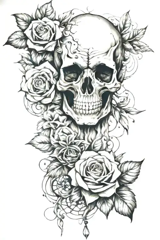 A Stylish And Edgy Tattoo That Combines Cool Elements With A Touch Of Realism