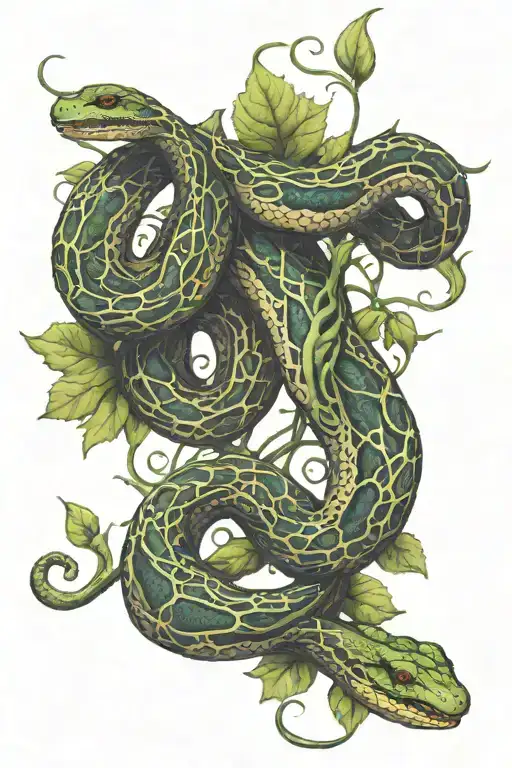 Vines With A Snake Intertwined