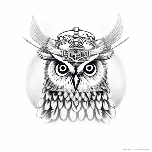 Greek Goddess Athena With Owl Spear And Shield With Medusa's Face On Ith