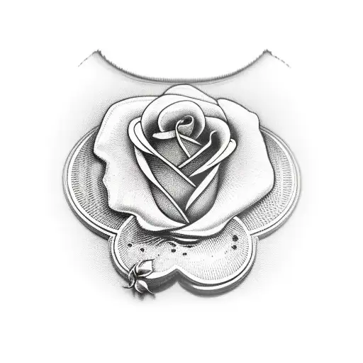 Medal With An Engraved Rose