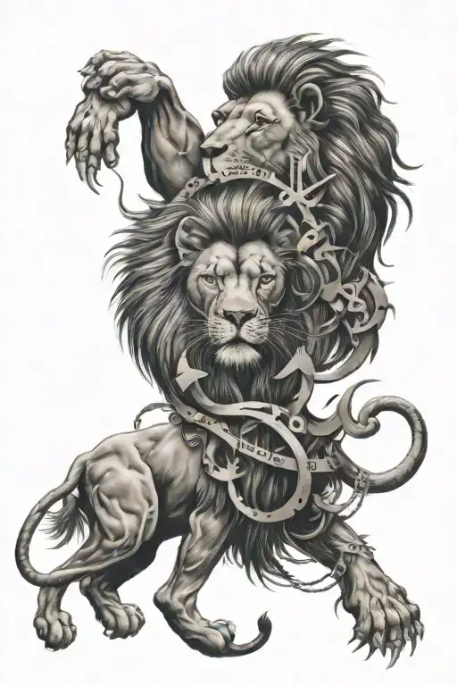 Lion And Addiction Recovery Symbol And Breaking The Cycle