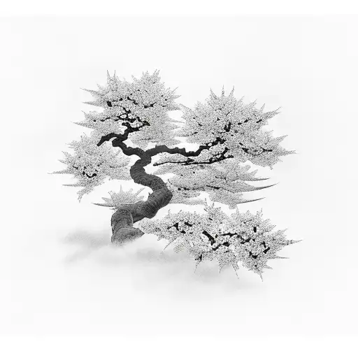 Samurai With Cherry Blossom Tree