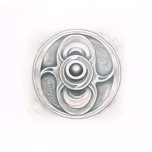 Grim Reaper Holding Yinyang