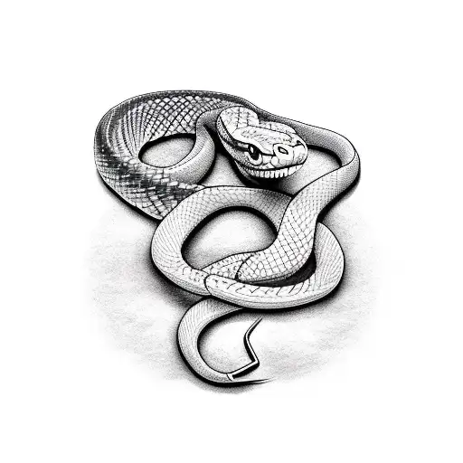 Snake Holding A Knife